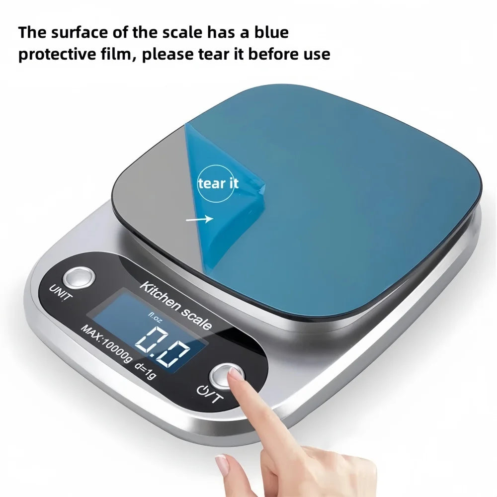 PrecisionPro digital kitchen scale — waterproof stainless steel