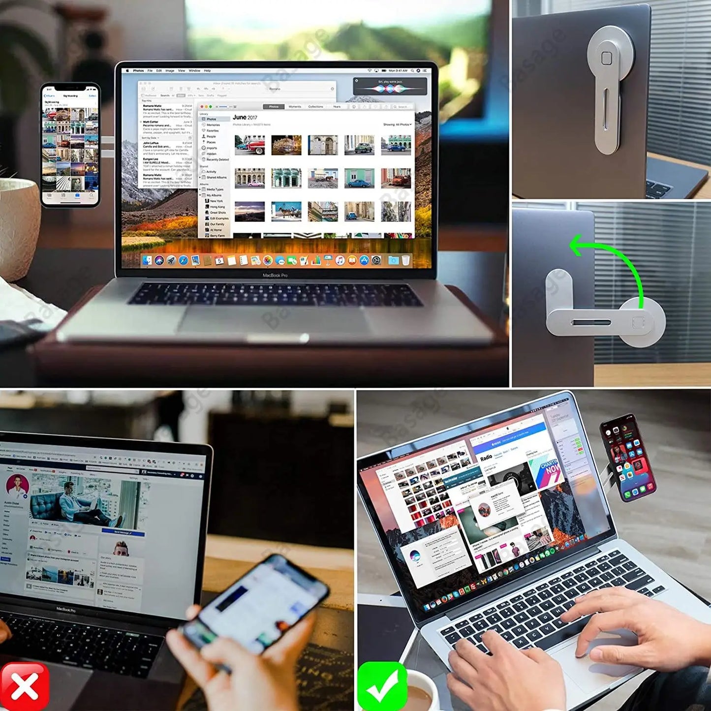 Magnetic Multi-Screen Expansion Bracket – Slim Aluminum Laptop Side Mount