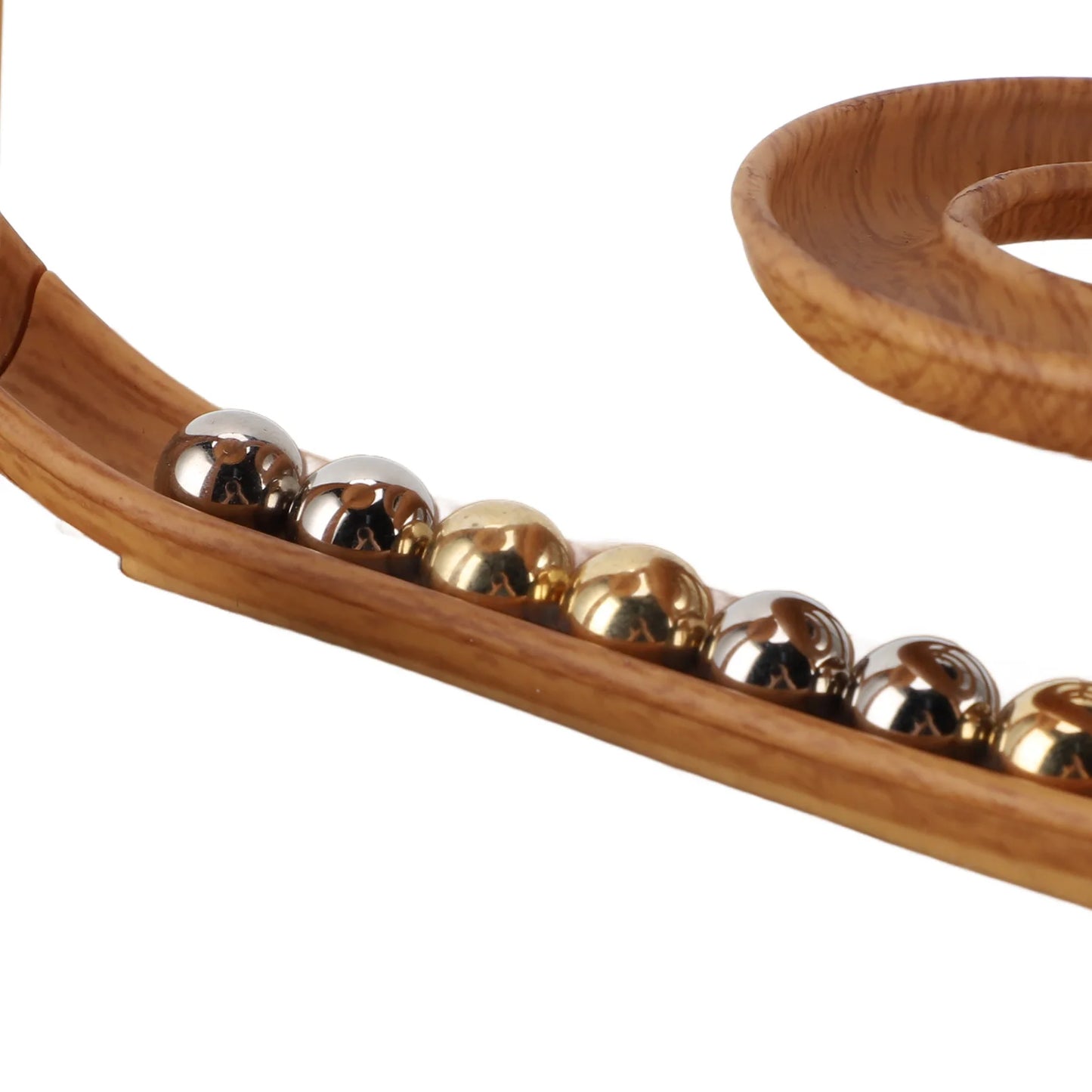 Kinetic Art Perpetual Motion Machine – Rolling Marble Desk Sculpture