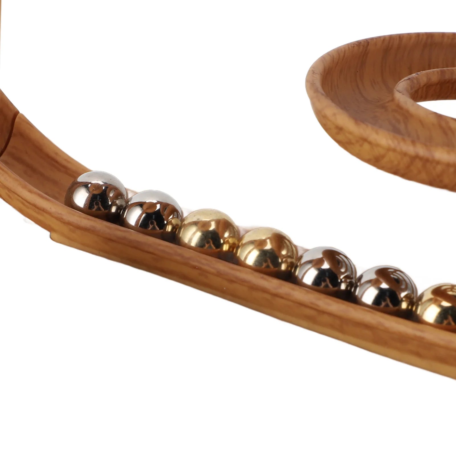 Kinetic Art Perpetual Motion Machine – Rolling Marble Desk Sculpture