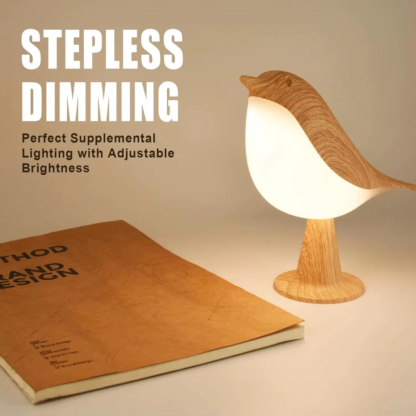 Sculptural Bird Desk Lamp – 3-Tone Touch Sensor Ambient Light