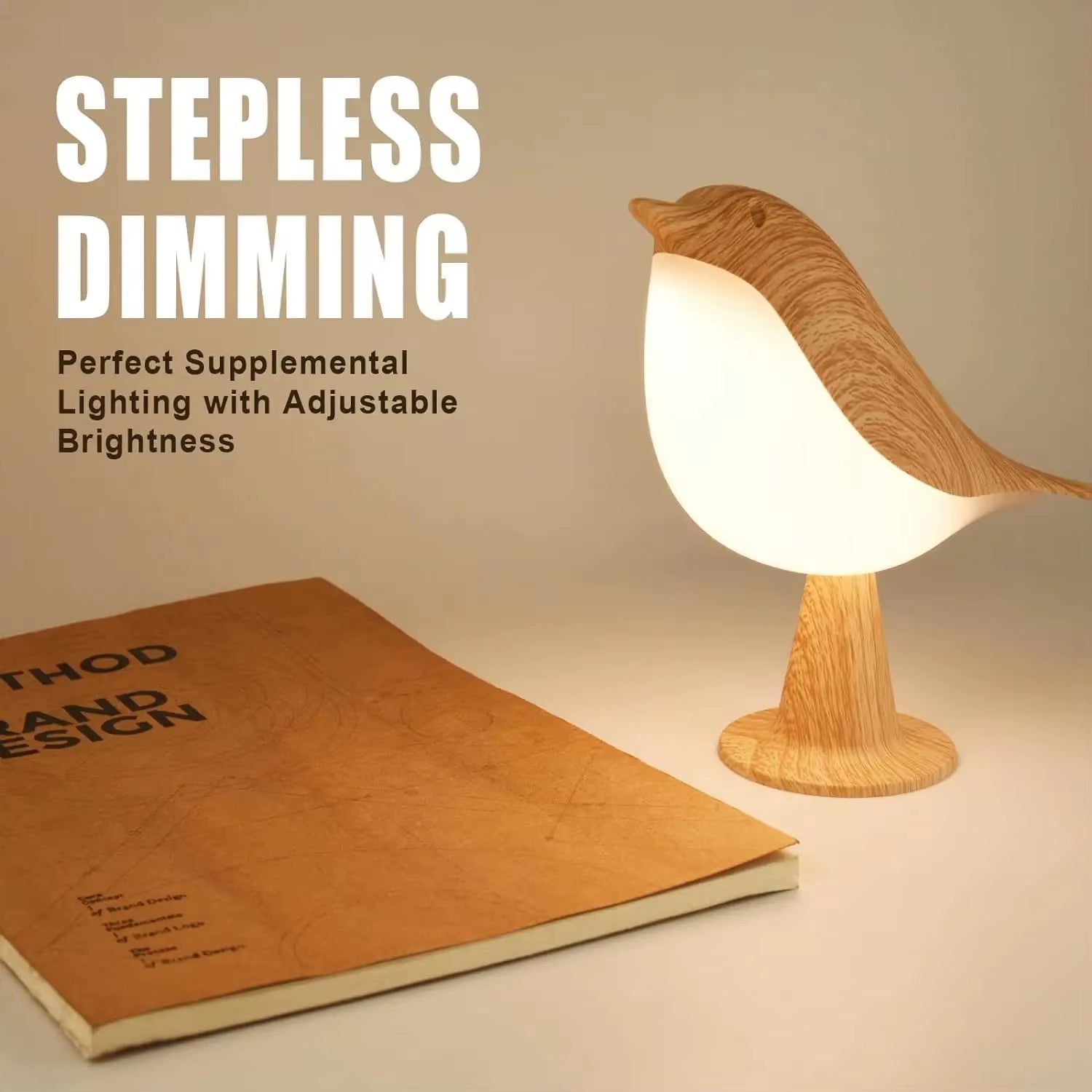 Sculptural Bird Desk Lamp – 3-Tone Touch Sensor Ambient Light