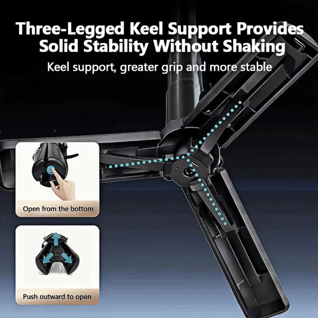 4-In-1 Magnetic Mini Selfie Stick – 360° Rotating Wireless Bluetooth Tripod & Handheld Stabilizer