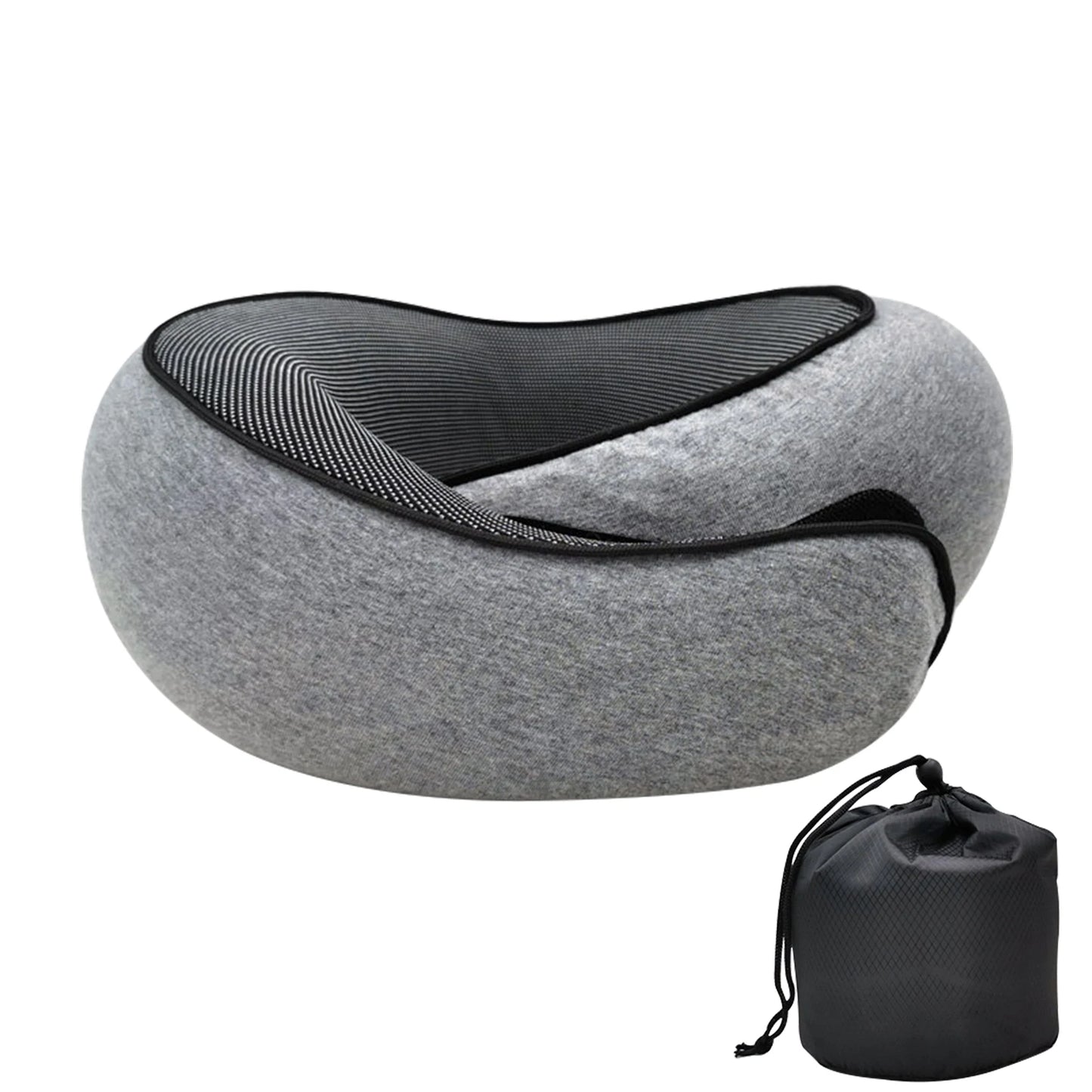 Ergonomic "Snail" Memory Foam Travel Pillow | 360° Neck Support for Flights & Long Commutes