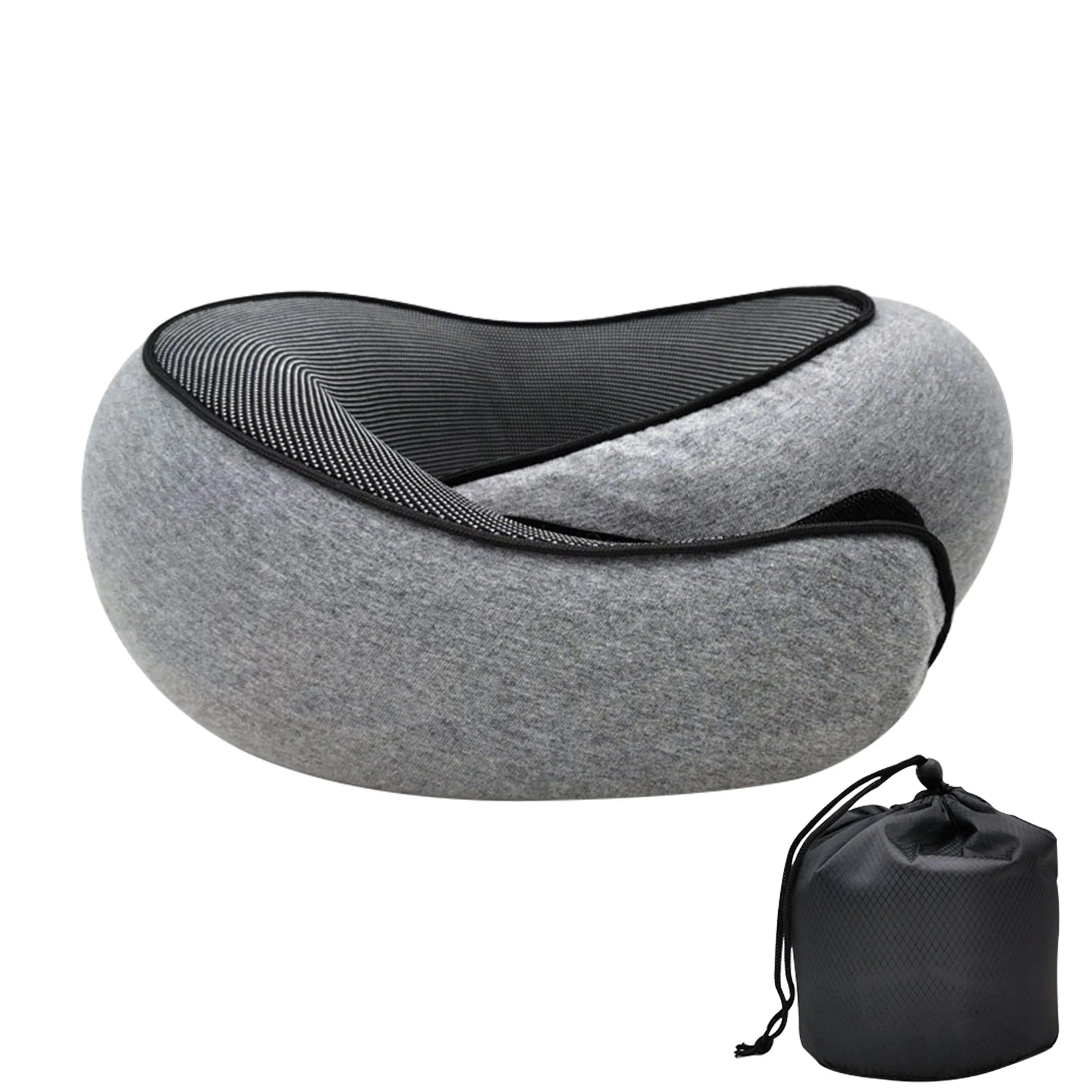 Ergonomic "Snail" Memory Foam Travel Pillow | 360° Neck Support for Flights & Long Commutes
