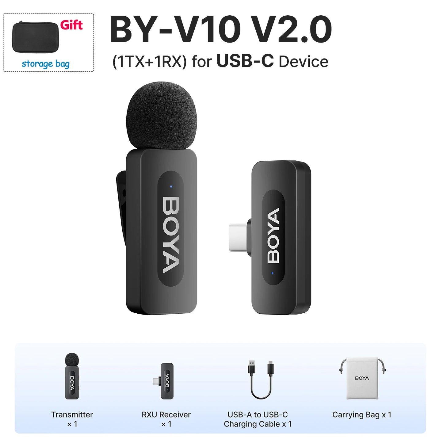 Professional Wireless Lavalier Microphone | Ultra-Compact Clip-On Mic for iPhone & Android