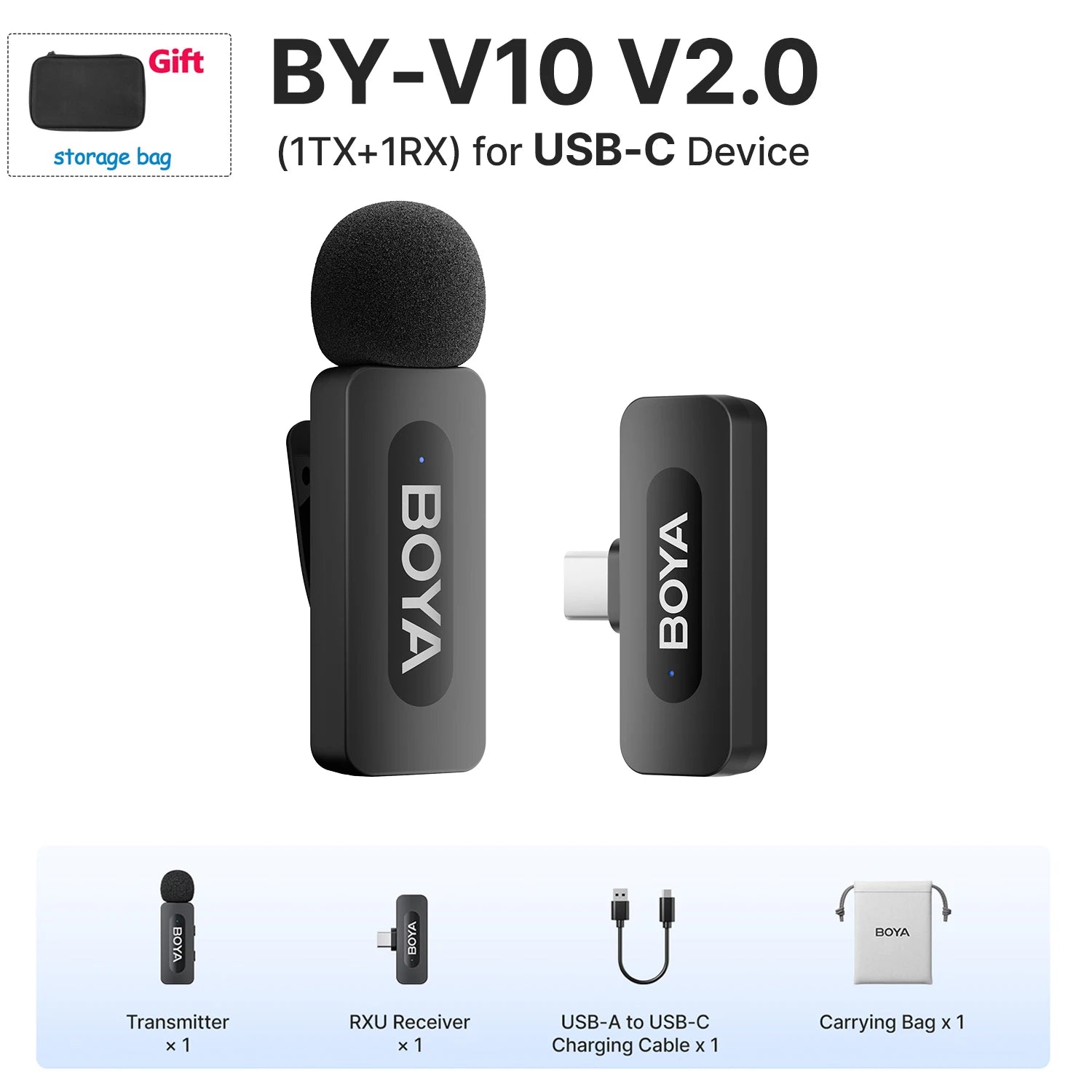 Professional Wireless Lavalier Microphone | Ultra-Compact Clip-On Mic for iPhone & Android