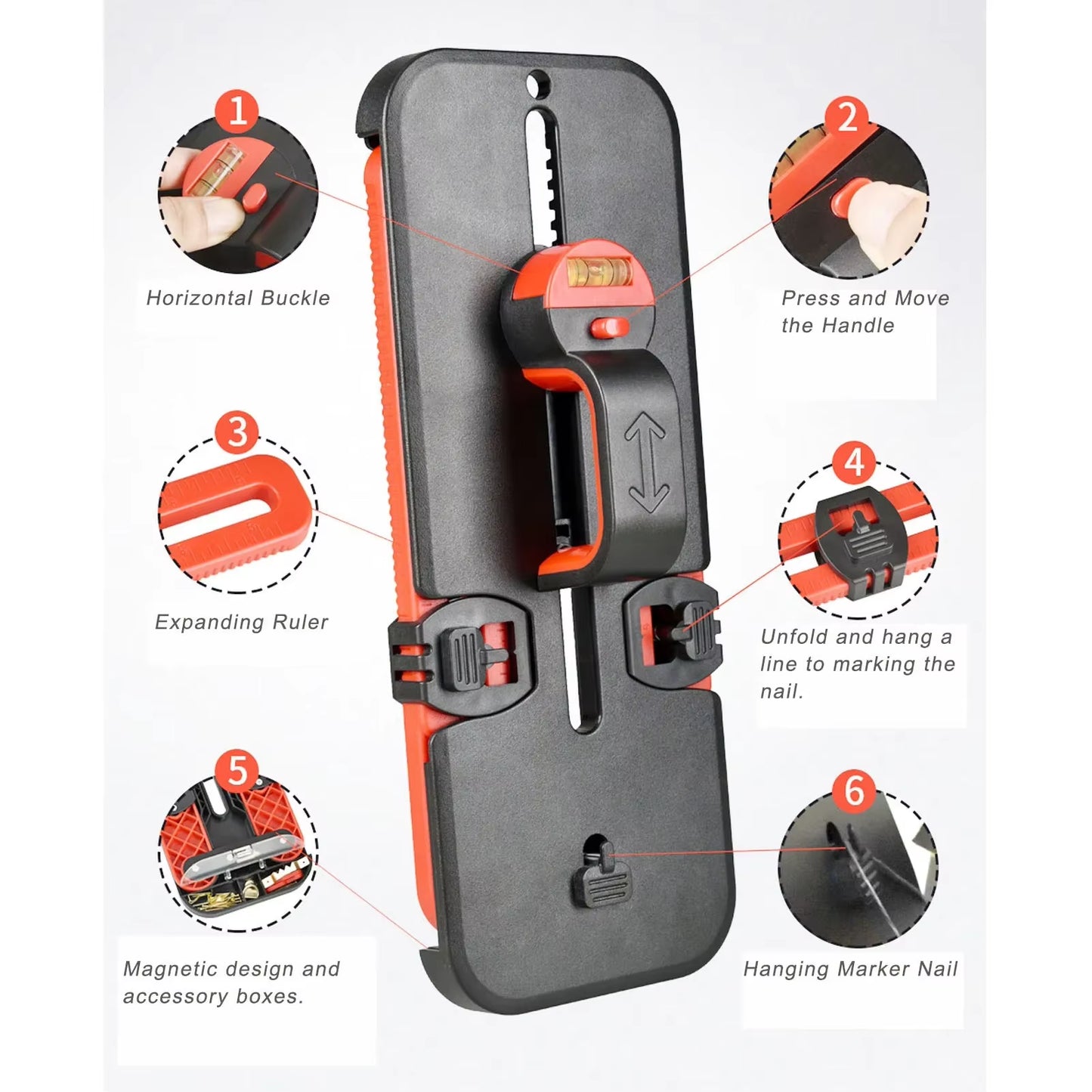 All-in-One Picture Hanging Tool | Precision Frame Leveling System with Built-in Bubble Level