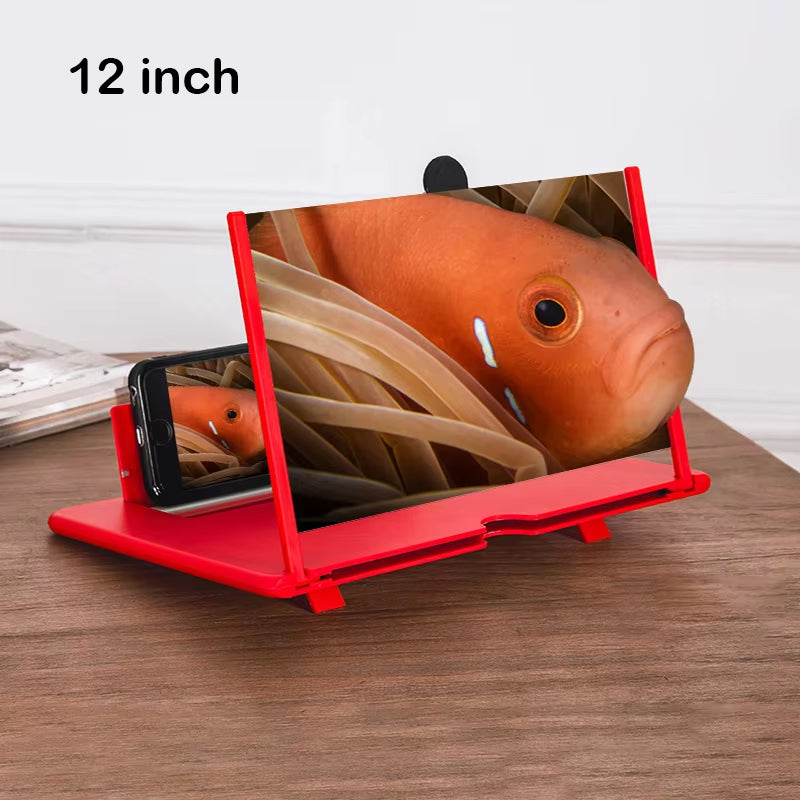 HD Mobile Phone Screen Magnifier – 3D Video Amplifier & Foldable Stand for All Smartphones