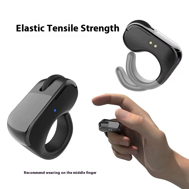 Ergonomic Bluetooth Finger Ring Mouse – Dual-Mode & Rechargeable