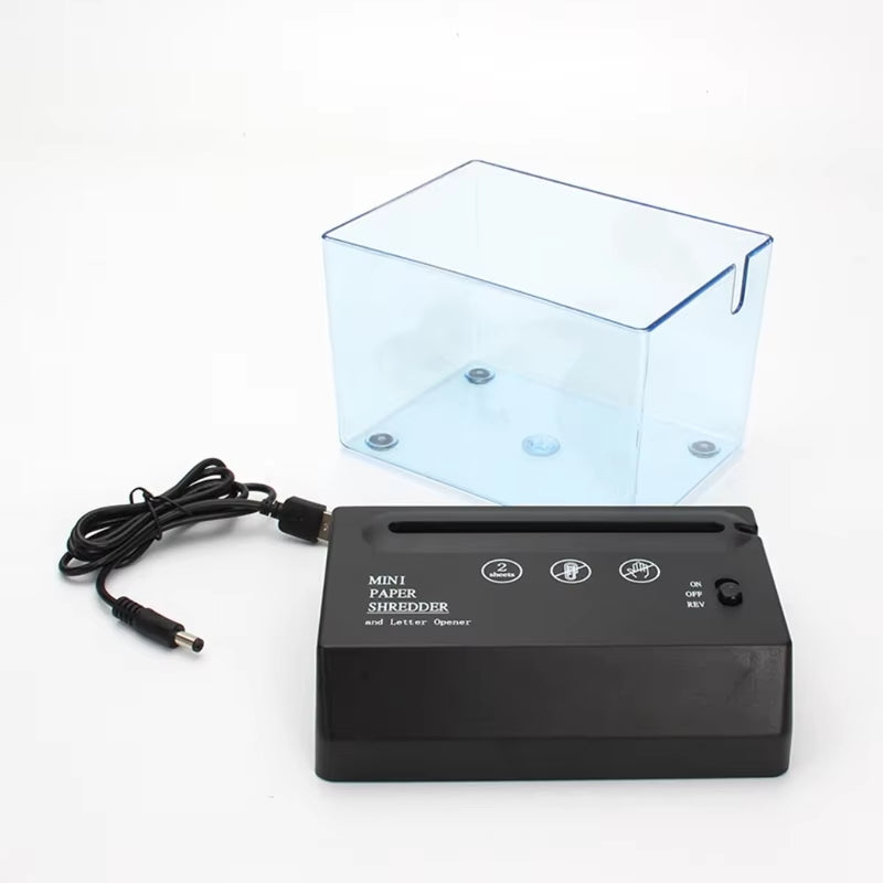 Portable Mini Paper Shredder – Electric USB & Battery Operated Compact Shredder for Documents