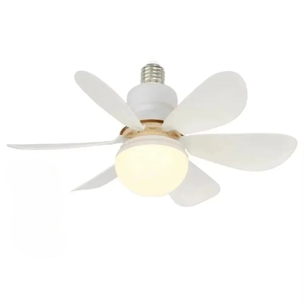 30W Smart LED Ceiling Fan Light | Remote-Controlled E27 Socket Fan with Dimmable Lighting