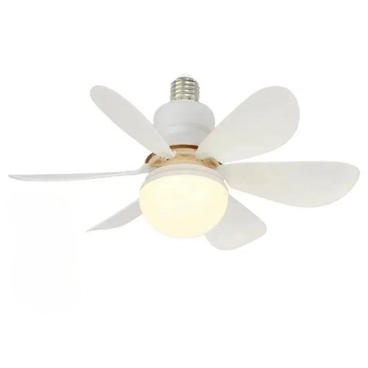30W Smart LED Ceiling Fan Light | Remote-Controlled E27 Socket Fan with Dimmable Lighting