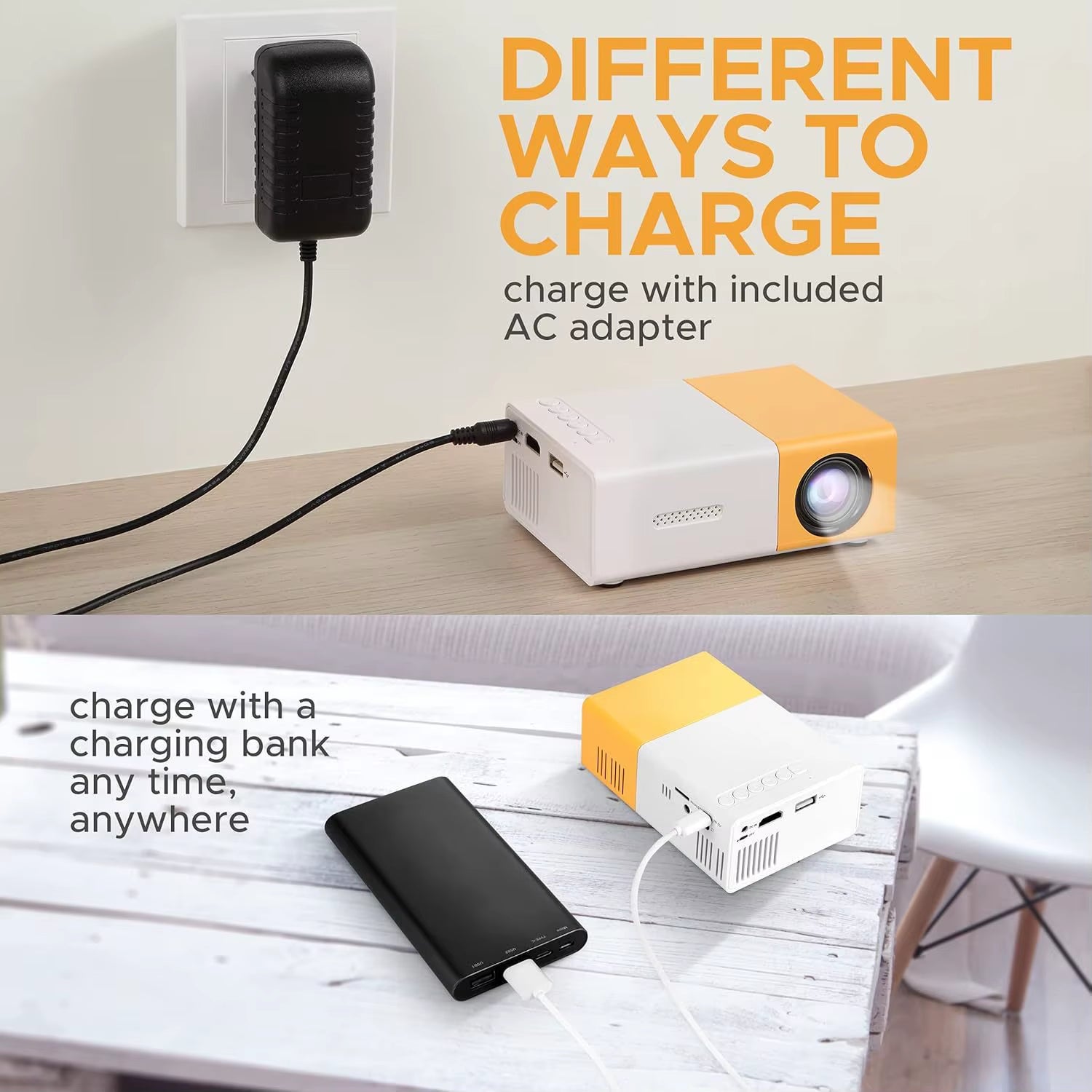 Mini Portable Smart Projector – Native 1080P Home Theater with WiFi, Bluetooth & Phone Mirroring