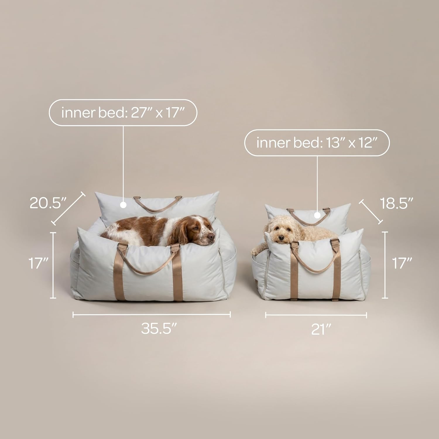Marco Luxury Travel Pet Bed & Car Seat | Waterproof Faux Fur Comfort for Small-Medium Dogs