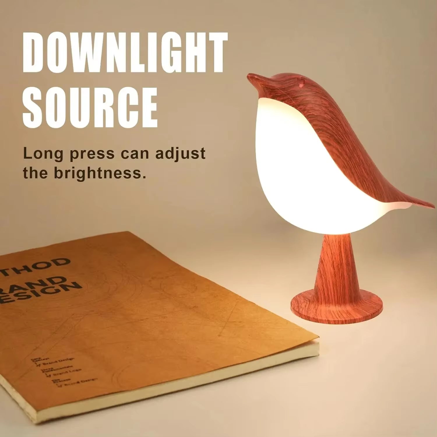 Sculptural Bird Desk Lamp – 3-Tone Touch Sensor Ambient Light