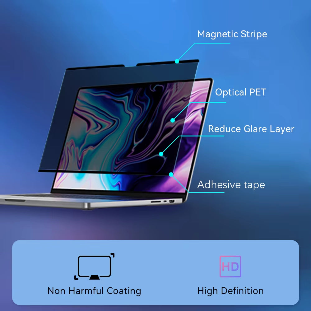 MagPro Elite Magnetic Privacy Screen – Anti-Glare & Blue Light Filter for MacBook