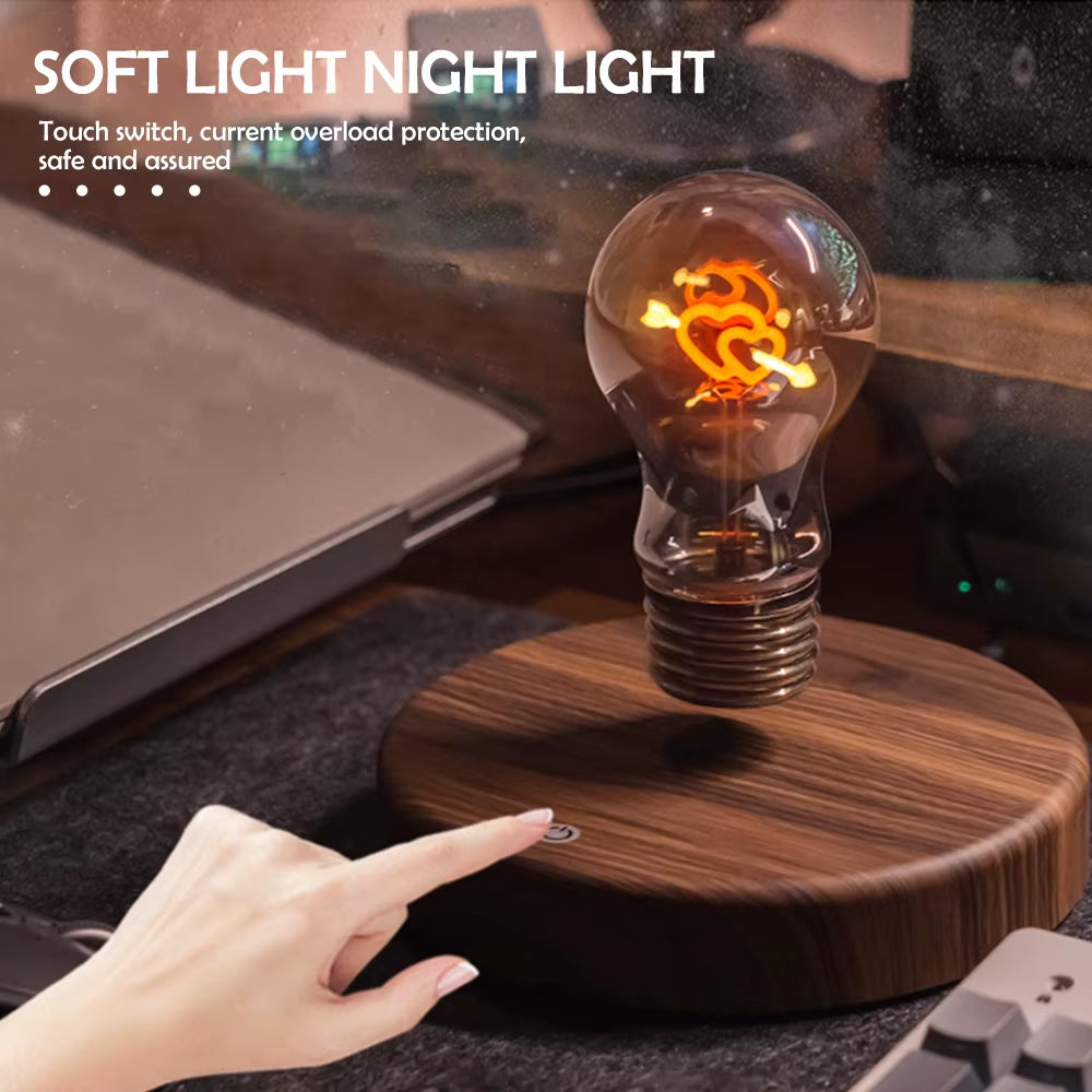 Floating 3D Moon Lamp – Magnetic Levitation Night Light with 360° Rotation & Touch Control