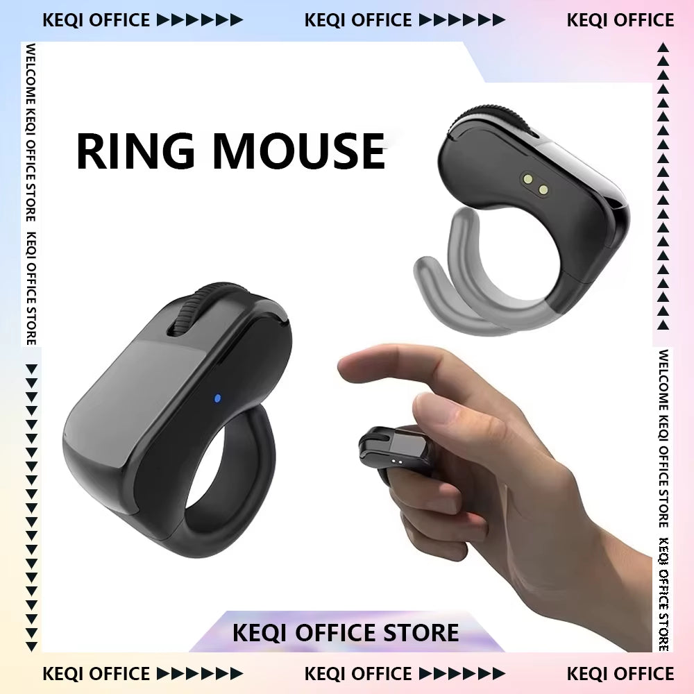 Ergonomic Bluetooth Finger Ring Mouse – Dual-Mode & Rechargeable