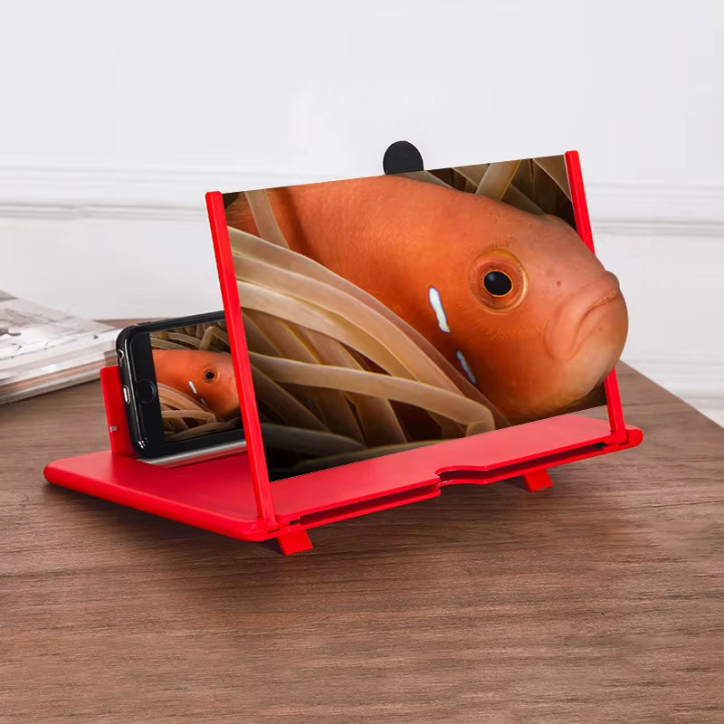 HD Mobile Phone Screen Magnifier – 3D Video Amplifier & Foldable Stand for All Smartphones