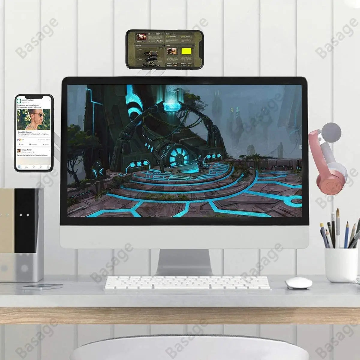 Magnetic Multi-Screen Expansion Bracket – Slim Aluminum Laptop Side Mount