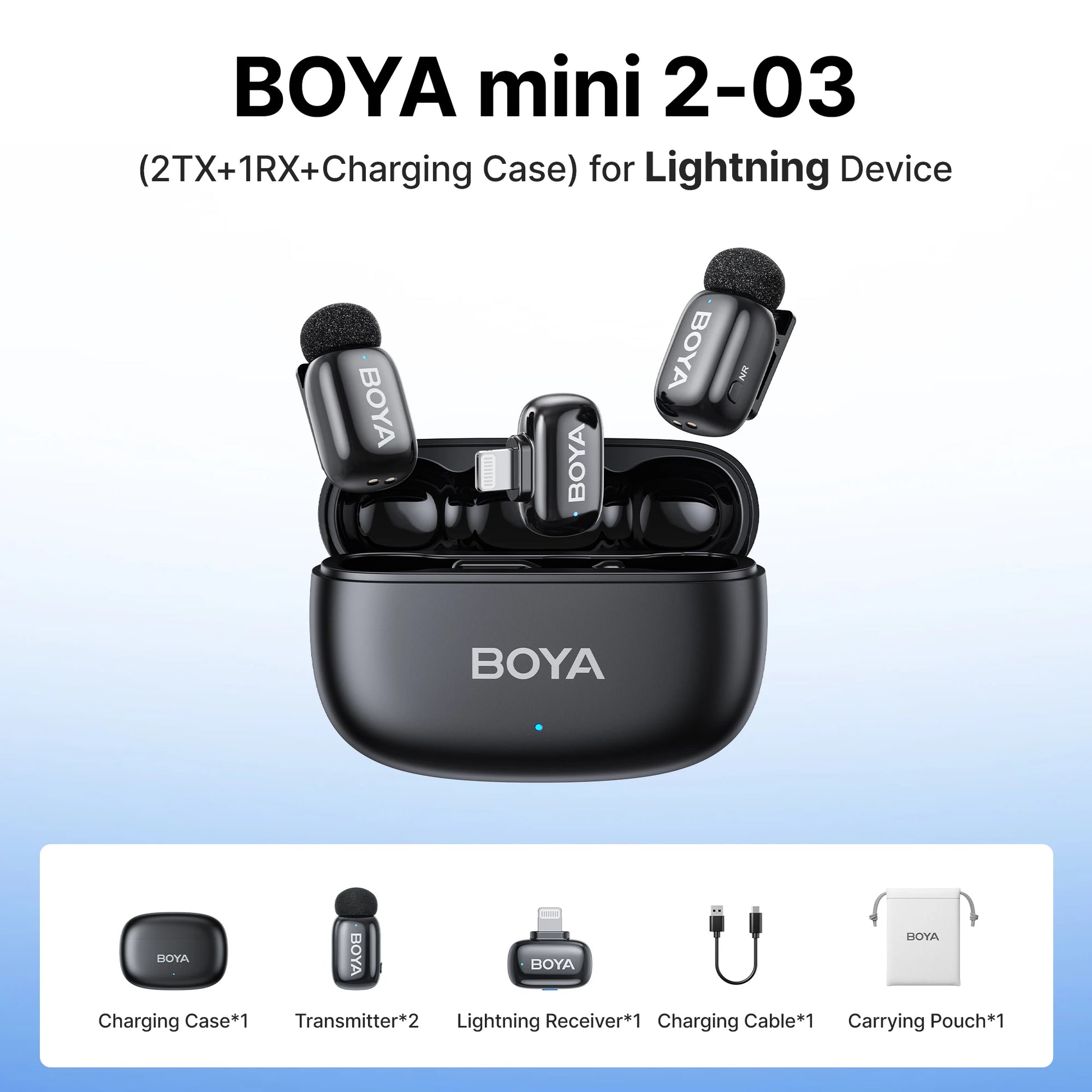 BOYA Mini 2 Pro | Studio-Grade AI Noise-Canceling Wireless Microphone for iPhone & USB-C