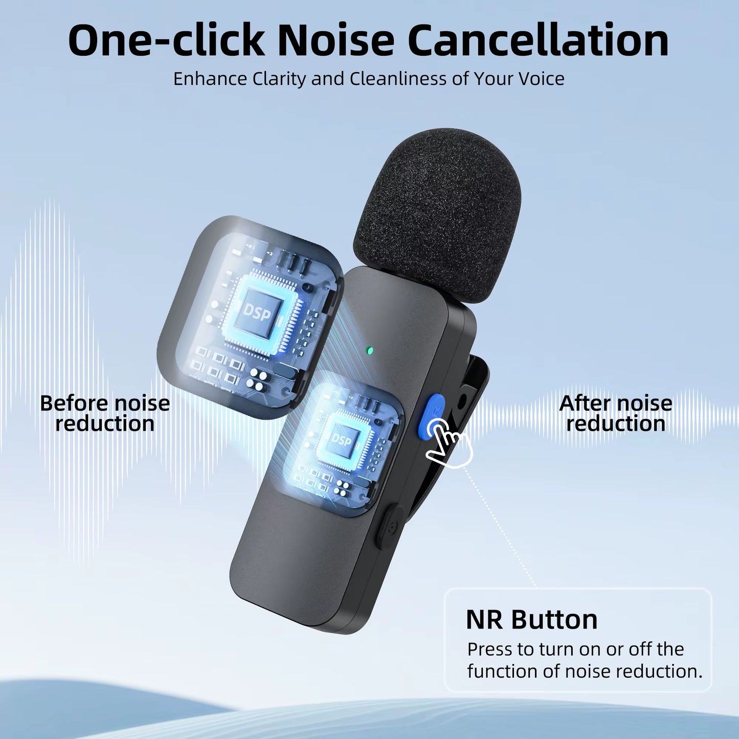 Professional Wireless Lavalier Microphone | Ultra-Compact Clip-On Mic for iPhone & Android