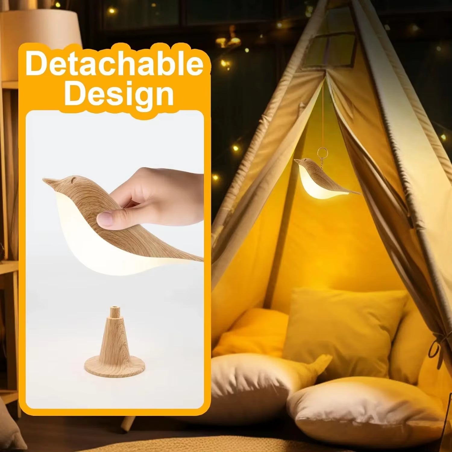 Sculptural Bird Desk Lamp – 3-Tone Touch Sensor Ambient Light