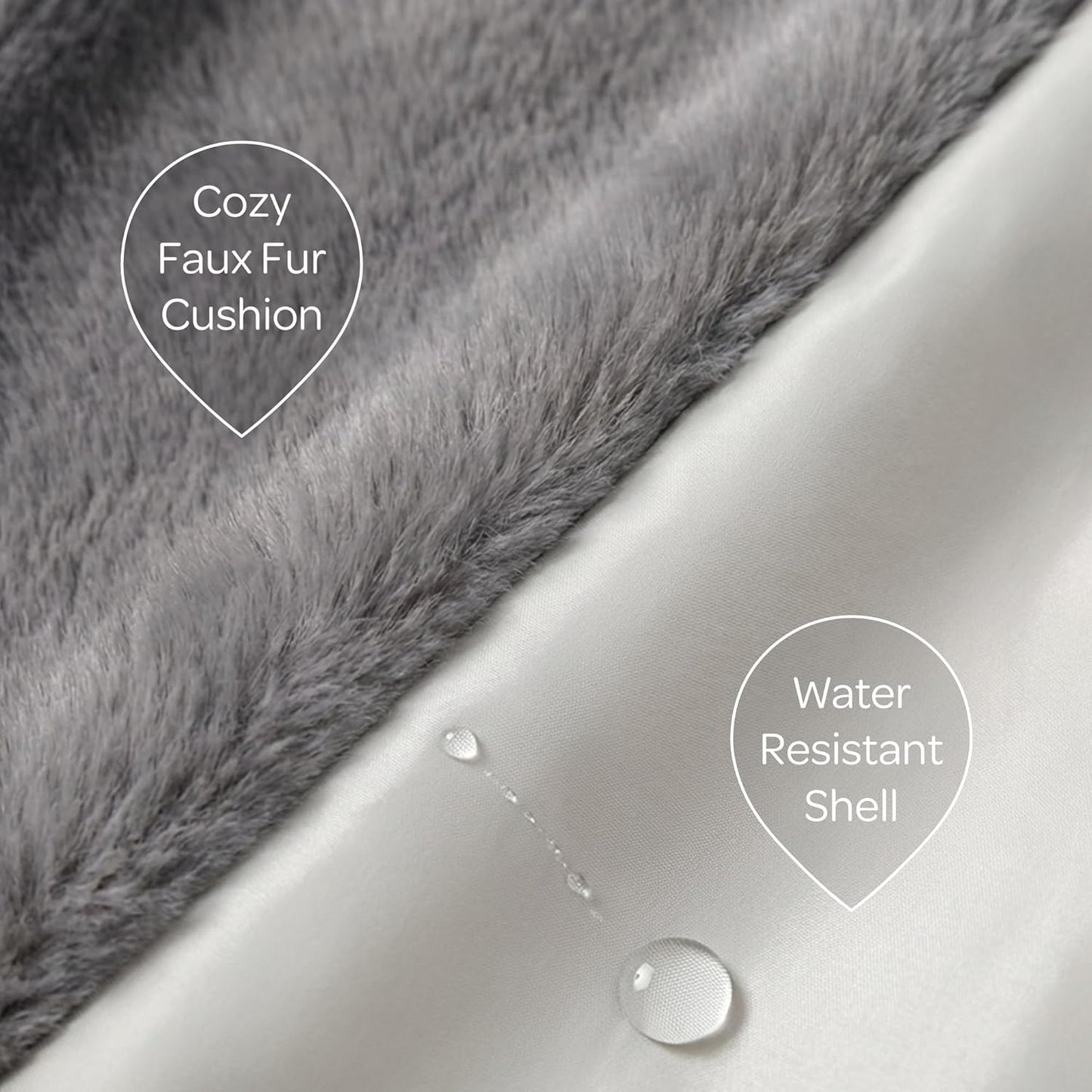 Marco Luxury Travel Pet Bed & Car Seat | Waterproof Faux Fur Comfort for Small-Medium Dogs