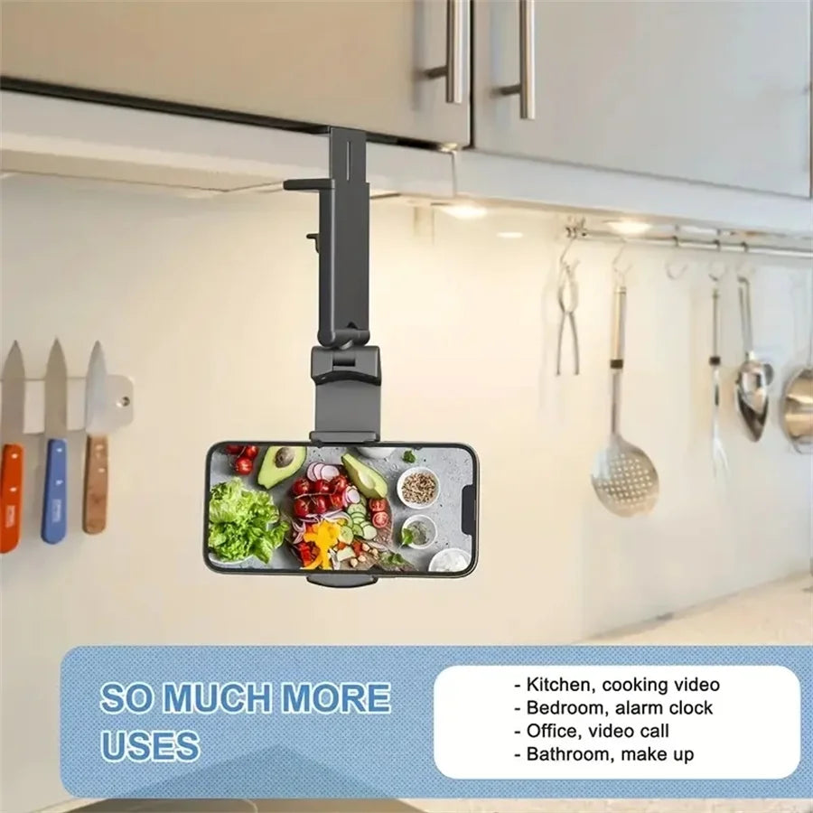 Universal Airplane Phone Mount | 360° Adjustable Foldable Travel Stand for Hands-Free Viewing