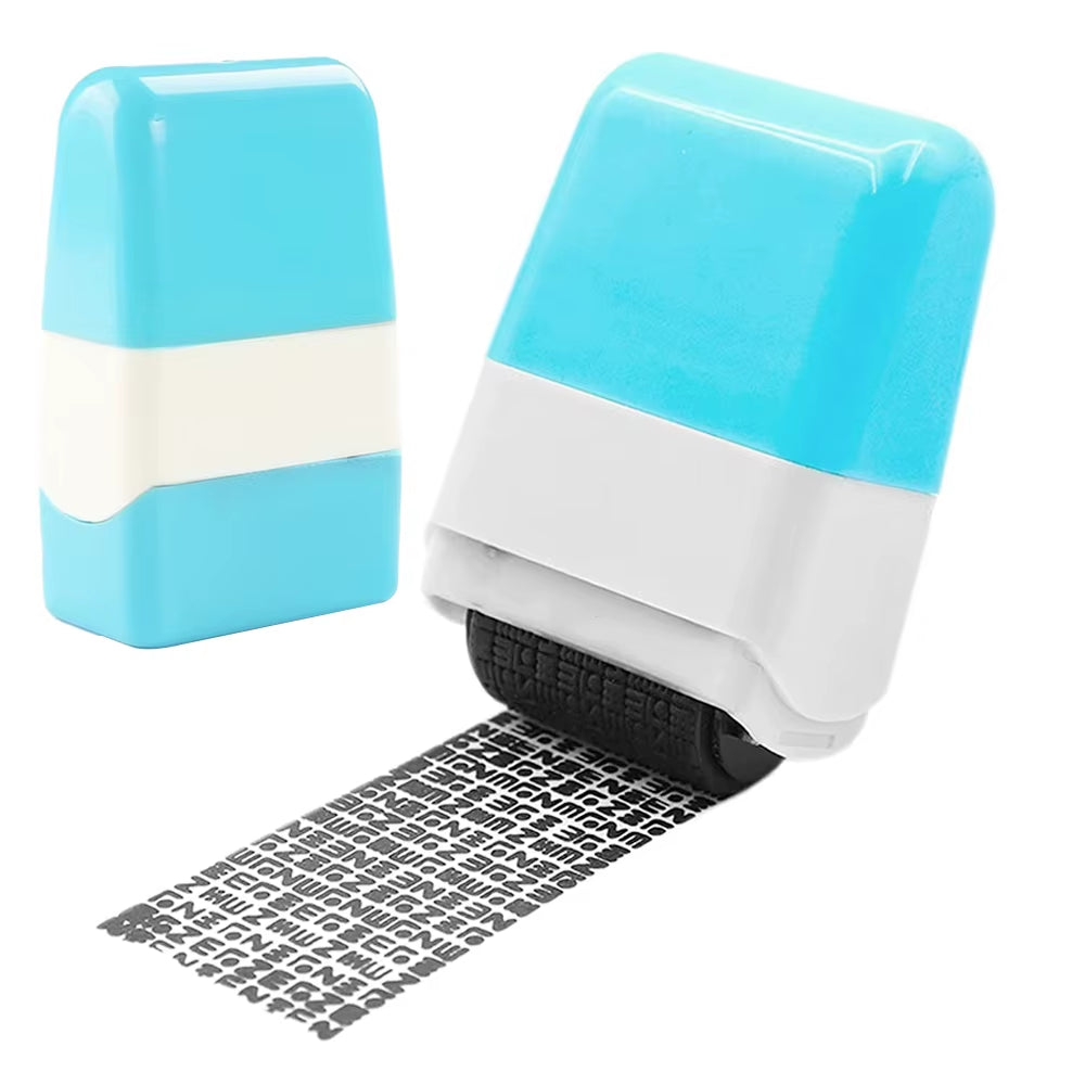 Security Roller Stamp Identity Protection Roller Stamp Privacy Seal Roller Eliminator Seal Portable Self-Inking Identity Theft