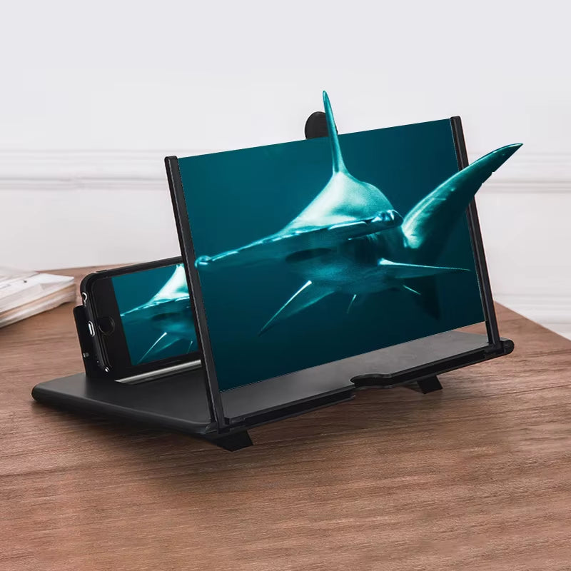 HD Mobile Phone Screen Magnifier – 3D Video Amplifier & Foldable Stand for All Smartphones