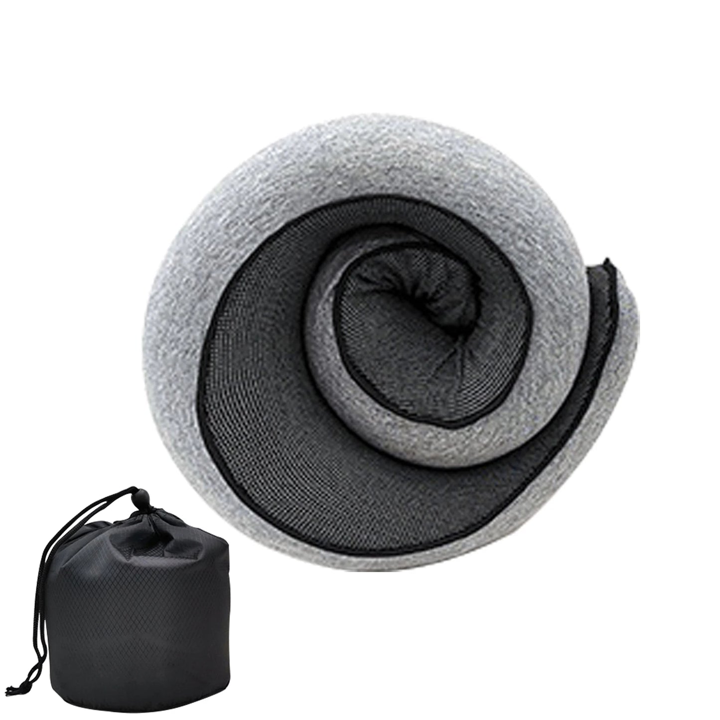 Ergonomic "Snail" Memory Foam Travel Pillow | 360° Neck Support for Flights & Long Commutes