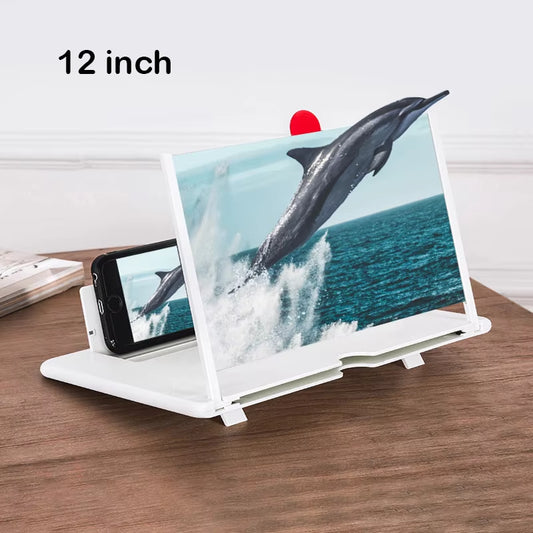 HD Mobile Phone Screen Magnifier – 3D Video Amplifier & Foldable Stand for All Smartphones