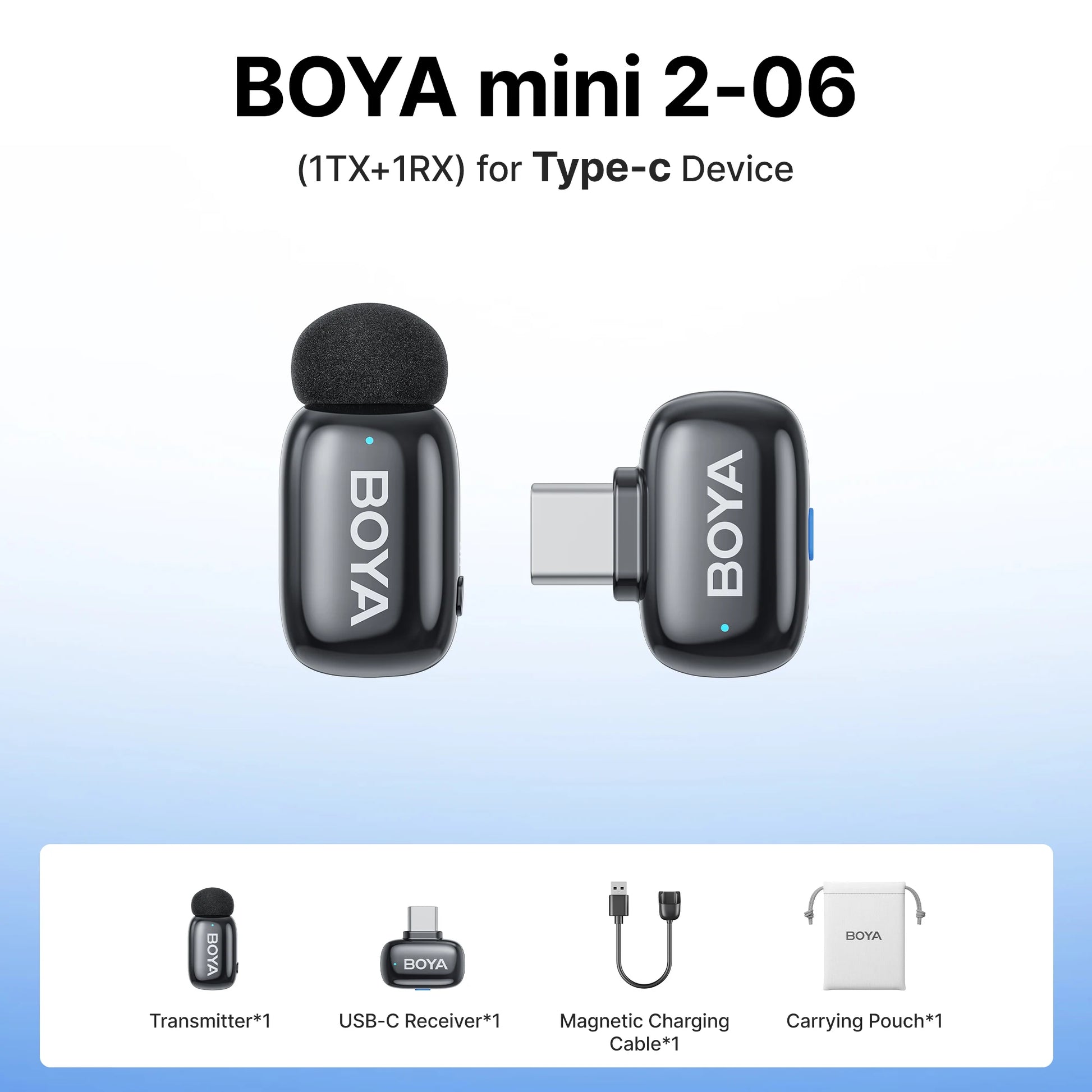 BOYA Mini 2 Pro | Studio-Grade AI Noise-Canceling Wireless Microphone for iPhone & USB-C