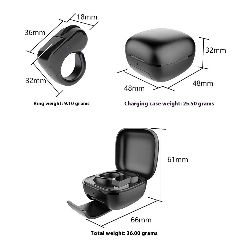 Ergonomic Bluetooth Finger Ring Mouse – Dual-Mode & Rechargeable