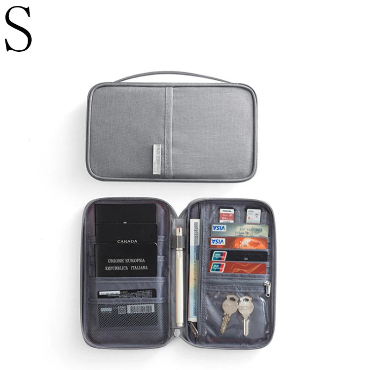 Family Travel Wallet and Passport Organizer — RFID Blocking Document Holder for Cards, Tickets, and Passports