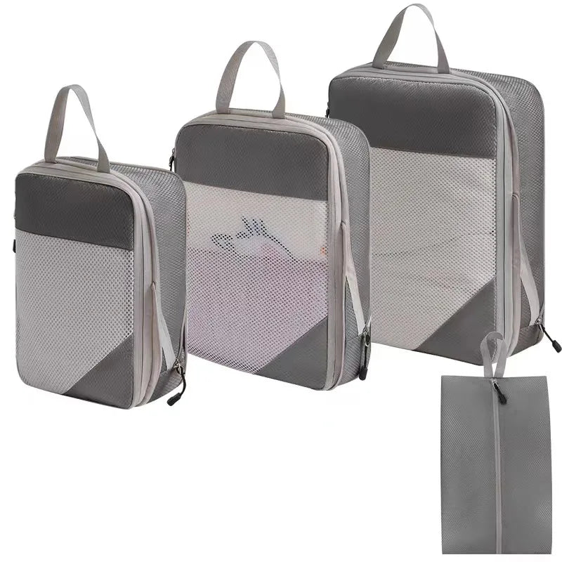 Compression Packing Cubes Set — Expandable Travel Organizer Bags for Luggage, Suitcase, and Carry-On