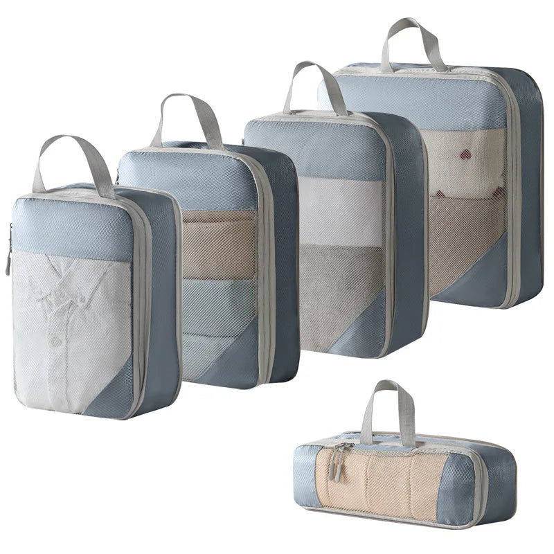 Compression Packing Cubes Set — Expandable Travel Organizer Bags for Luggage, Suitcase, and Carry-On