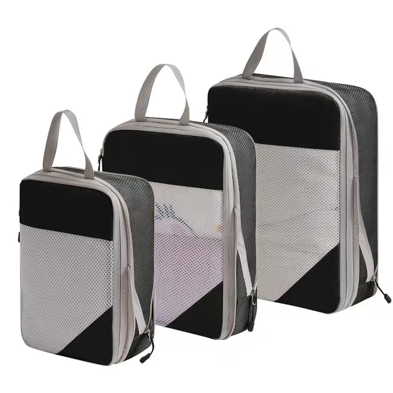Compression Packing Cubes Set — Expandable Travel Organizer Bags for Luggage, Suitcase, and Carry-On