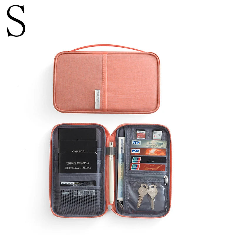 Family Travel Wallet and Passport Organizer — RFID Blocking Document Holder for Cards, Tickets, and Passports