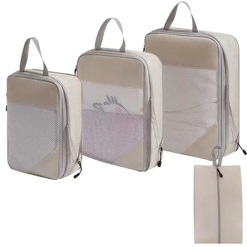 Compression Packing Cubes Set — Expandable Travel Organizer Bags for Luggage, Suitcase, and Carry-On
