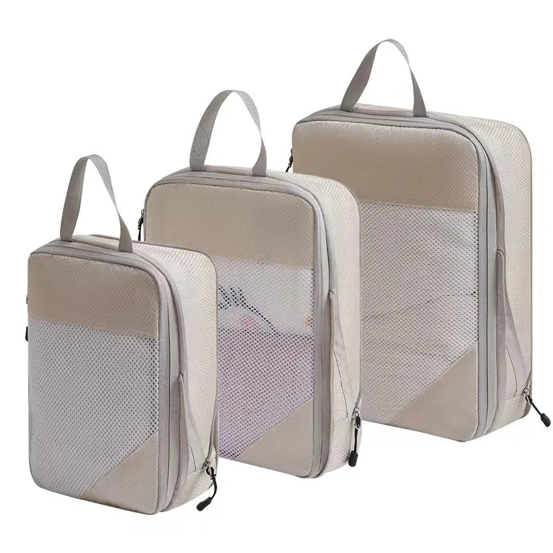 Compression Packing Cubes Set — Expandable Travel Organizer Bags for Luggage, Suitcase, and Carry-On