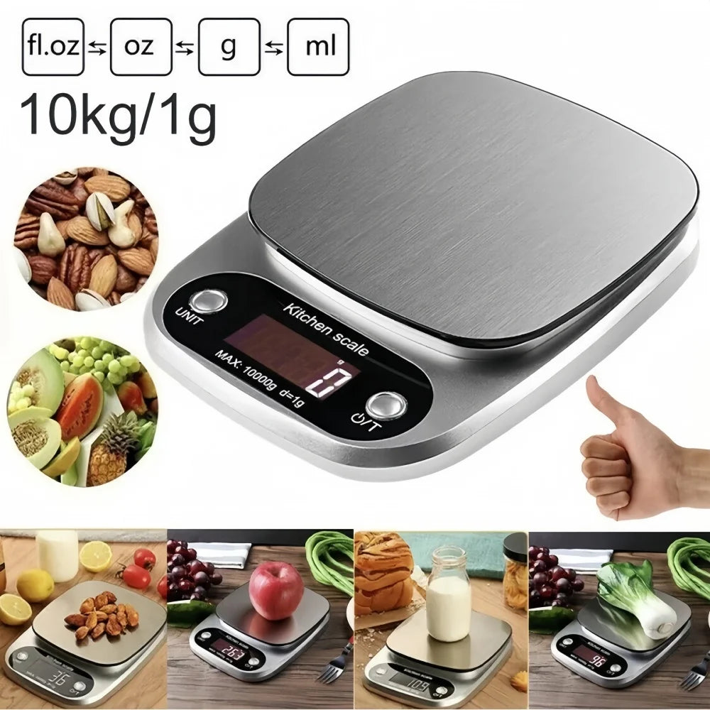 PrecisionPro digital kitchen scale — waterproof stainless steel