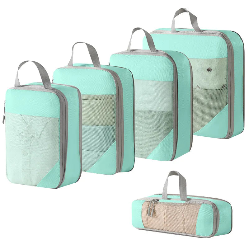 Compression Packing Cubes Set — Expandable Travel Organizer Bags for Luggage, Suitcase, and Carry-On