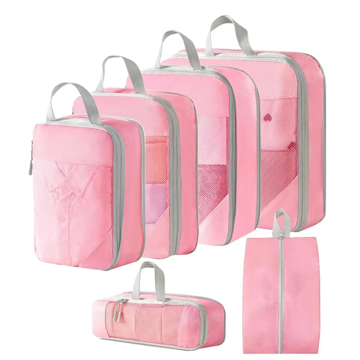 Compression Packing Cubes Set — Expandable Travel Organizer Bags for Luggage, Suitcase, and Carry-On