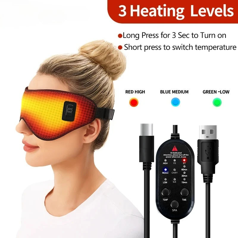 SoothEase heated eye massager — relax and de-puff