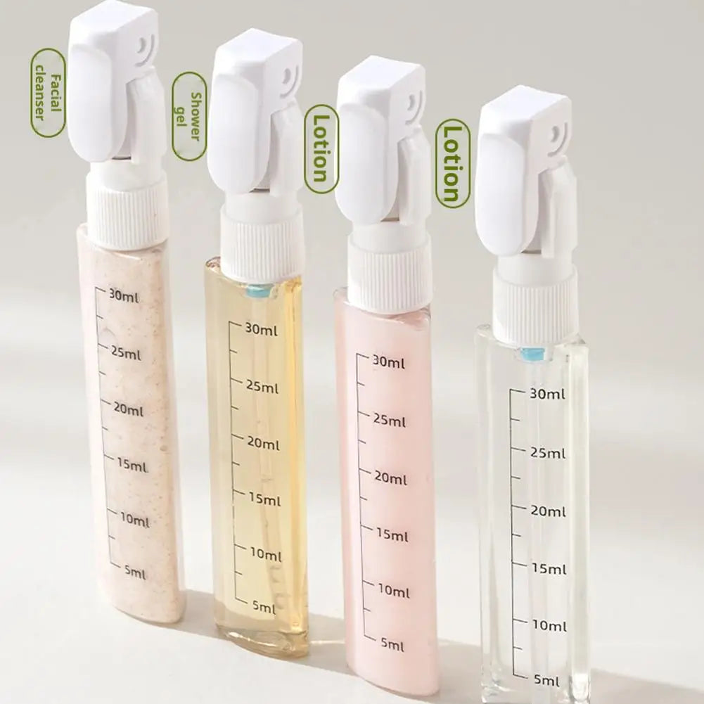 4-in-1 Leak-Proof Travel Dispenser | Rotatable TSA-Approved Toiletries Organizer