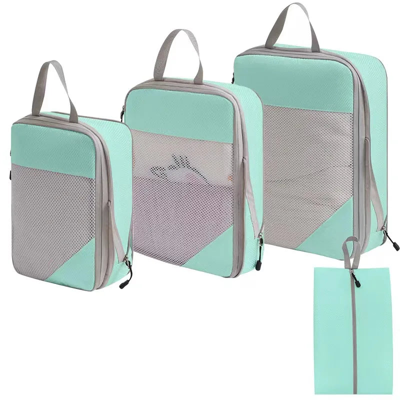 Compression Packing Cubes Set — Expandable Travel Organizer Bags for Luggage, Suitcase, and Carry-On