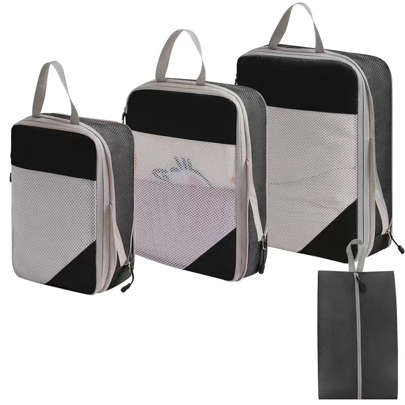Compression Packing Cubes Set — Expandable Travel Organizer Bags for Luggage, Suitcase, and Carry-On